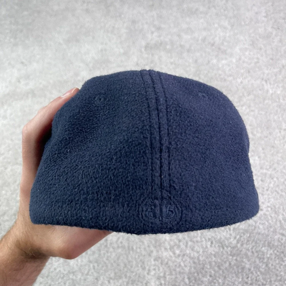 Brooks Brothers Hat Mens XL Fitted Navy Blue Wool Fleece Baseball Cap Preppy